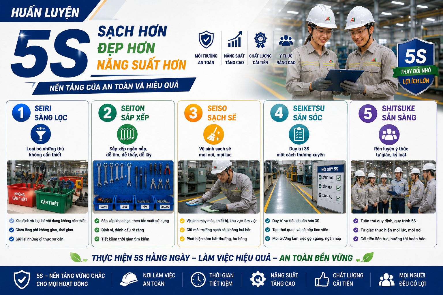 Huấn luyện 5S sạch hơn đẹp hơn