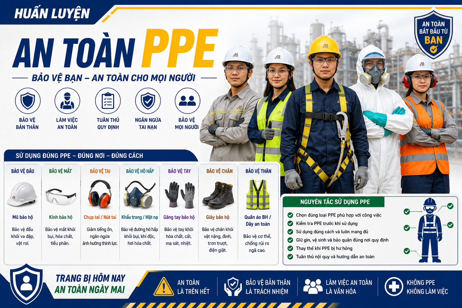 Trang bị phương tiện bảo vệ cá nhân PPE